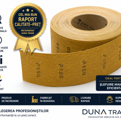 Rolă abrazivă, Oxid de aluminiu, Hârtie, 115 × 50 m